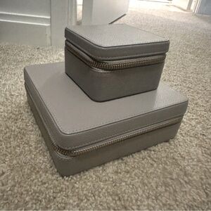 Pottery Barn Quinn Jewelry Travel Cases  (Petite and Small Matching Set)